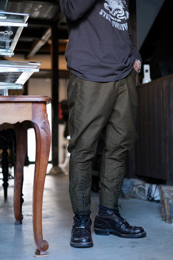 BLACK SIGN MOLESKIN SHERIFF BREECHES GREEN – grandguignol