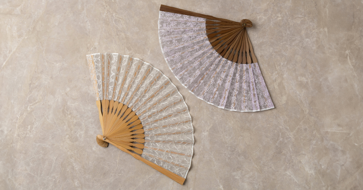 透扇子＜刺繍柄＞｜名入れ記念品＆高級ノベルティGRANESS