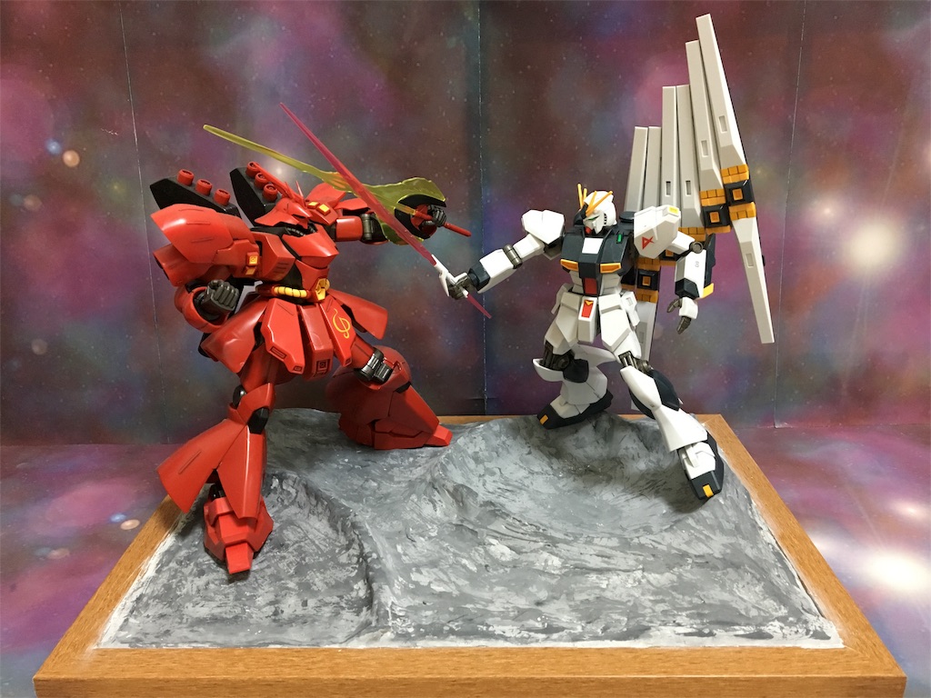 HG ジオラマ（宿命の対決）｜すてでぃさんのガンプラ作品｜GUNSTA