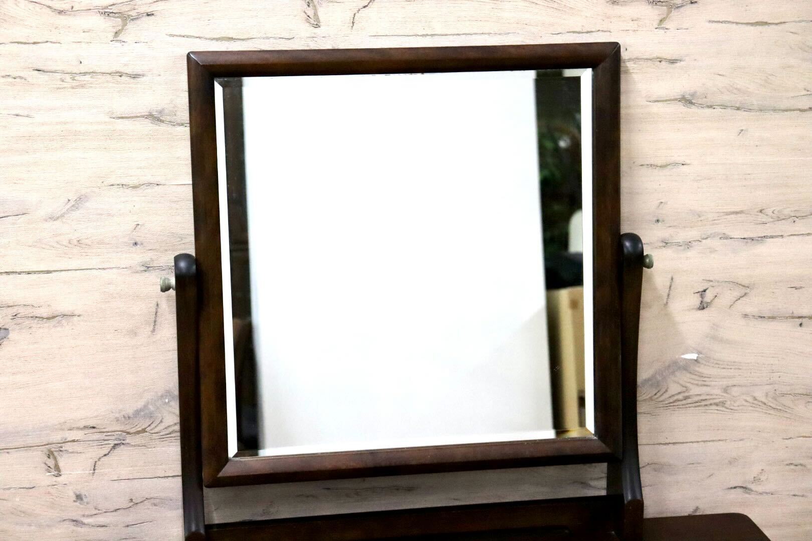 木製ドレッサー・鏡台 アーチ型ミラー 姿見 昭和 和風 古家具