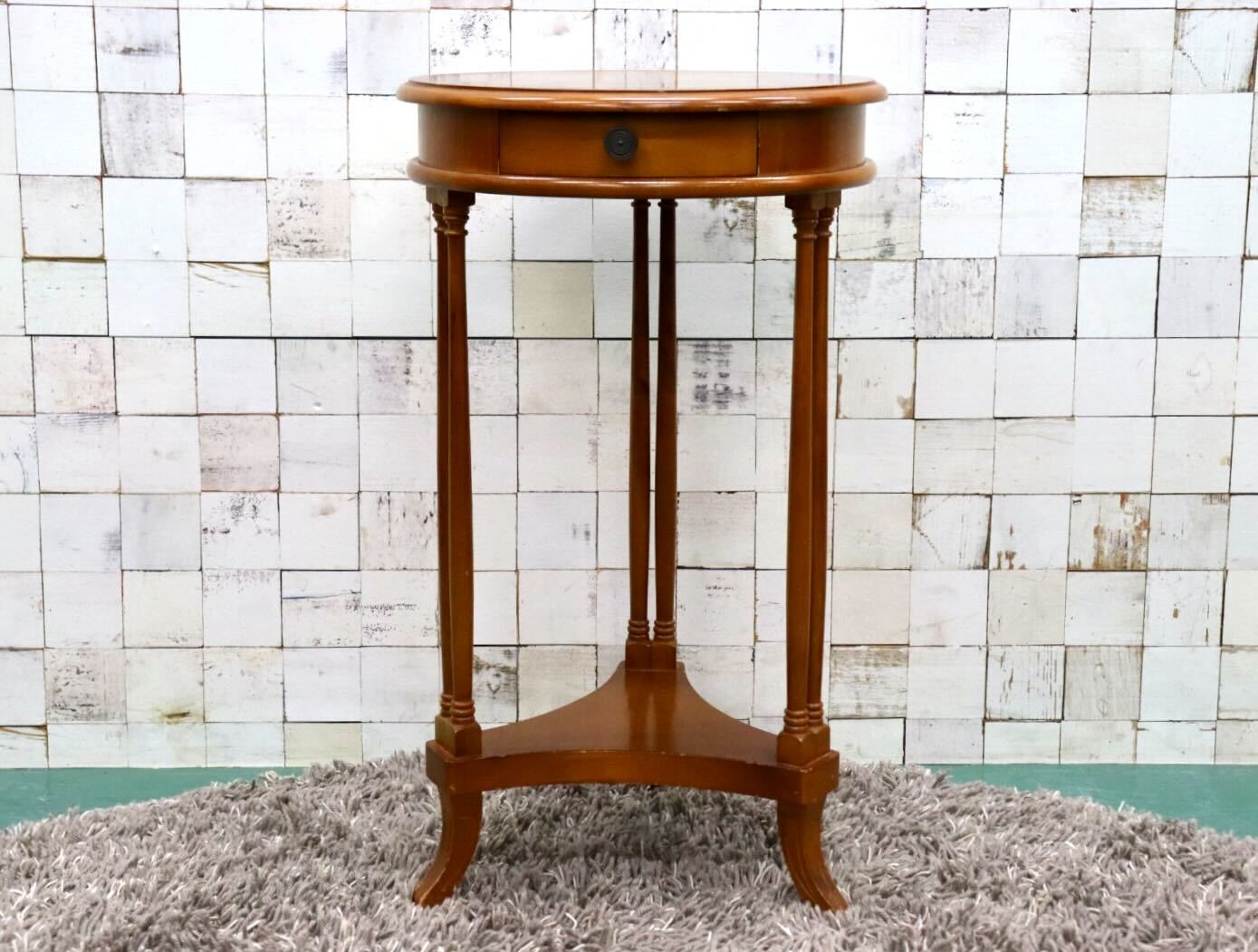 コンソール】曙工芸製作所 サイドテーブル 花台 飾り台 収納棚 電話台