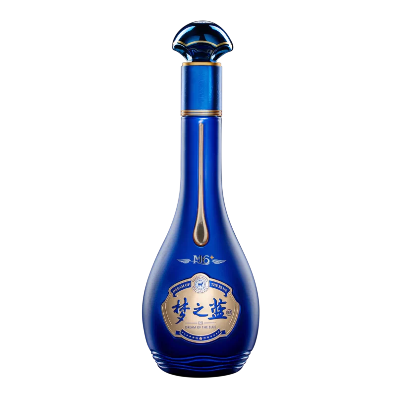 中国白酒 夢之蓝 M6 ネイビーブルー ボトルセット 500ml、52% Amazon
