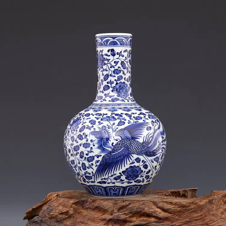 中国清代乾隆年制人物天球花瓶 古董品 年代物 中国清代乾隆年制人物