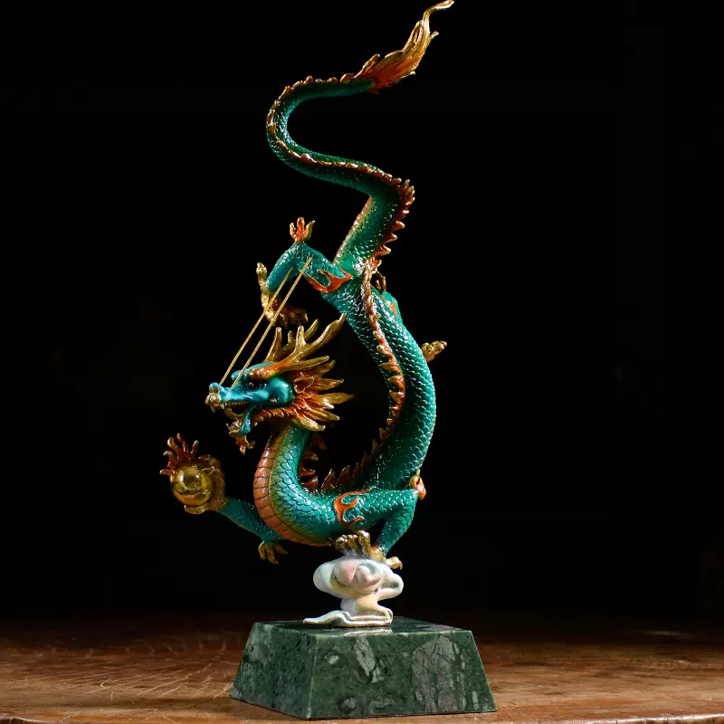 銅鏡 龍鳳鏡 家 玄関 リビング 装飾品 工芸品 置物 銅鏡 龍鳳鏡 家