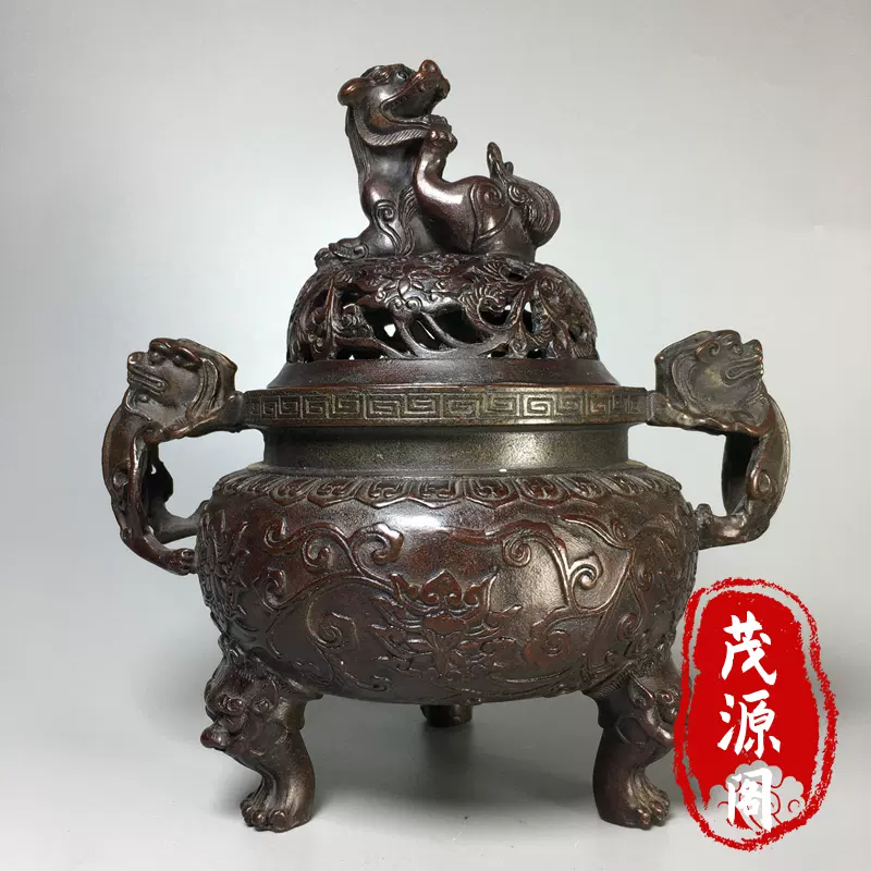古美術 鬼の香炉 古美術 銅 鬼力 香炉 古美術 銅 鬼力