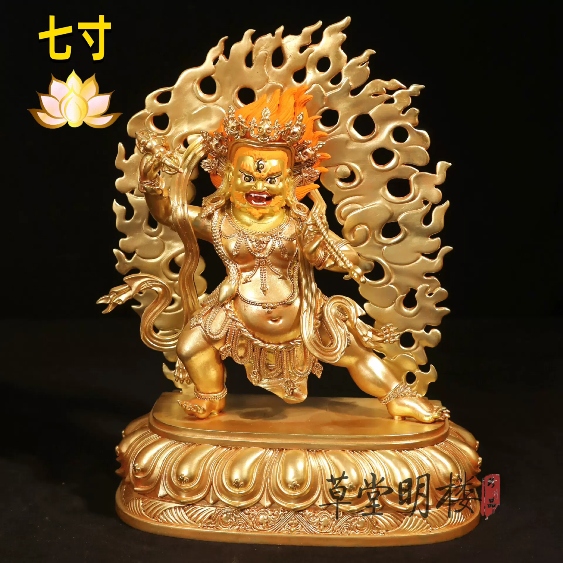 仏像古銅製，時代物，古董品，細工，（旧家藏出し）高10cm，重850克