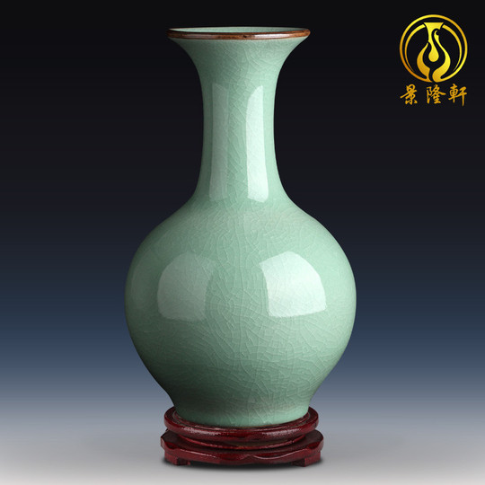 中国美術 青花 湖山清遠 景徳鎮 在銘 花器(K-A389) 中国美術 青花 湖山