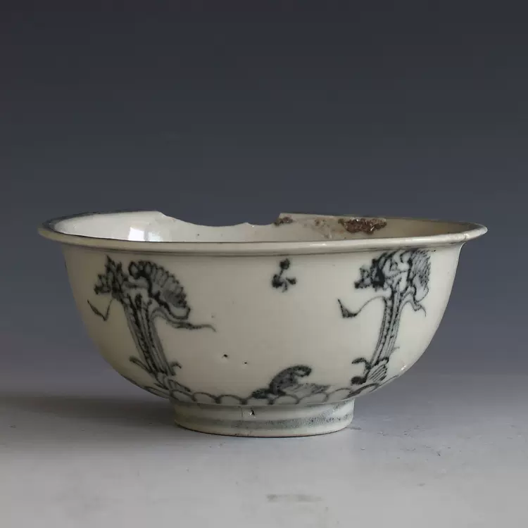 中国明時代末期清時代早期染付大碗 中国明時代末期清時代早期染付大碗