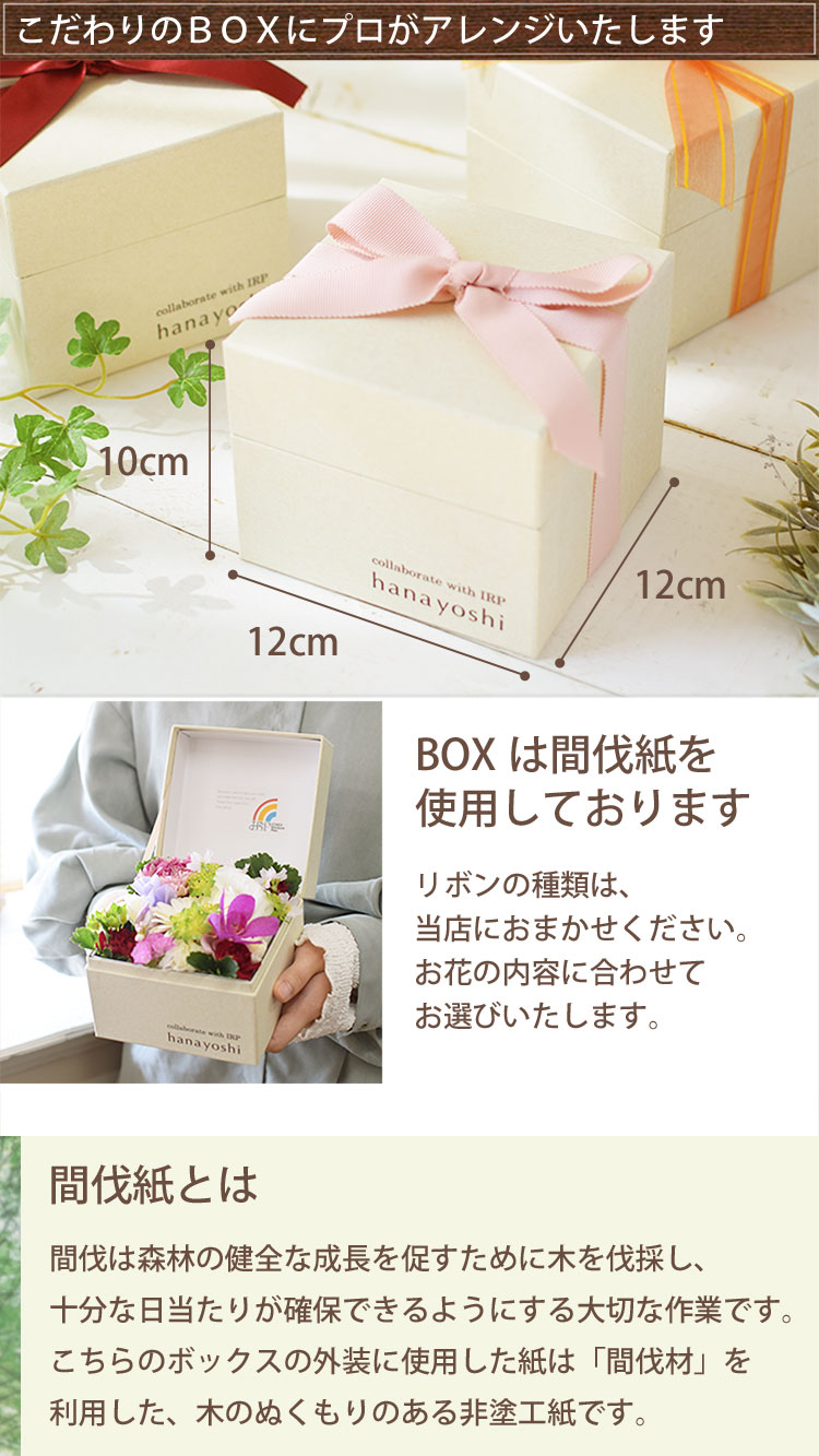 徳島市立高校の生徒さんと考えた ボックスフラワー生花 hana cube x