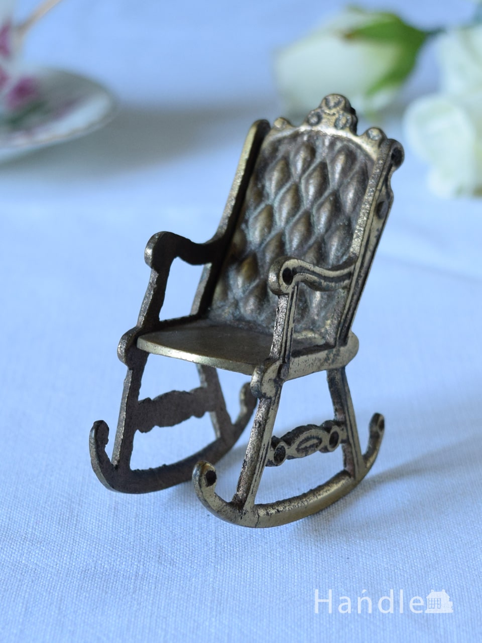 イギリス アンティーク 真鍮製 ミニチュア ロッキングチェア