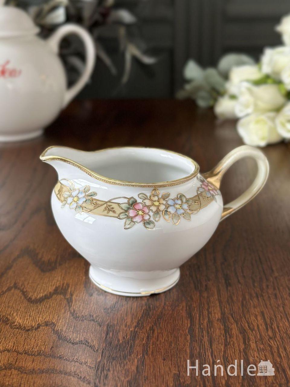 オールドノリタケの美しい陶磁器、手描きのお花が美しいアンティーク