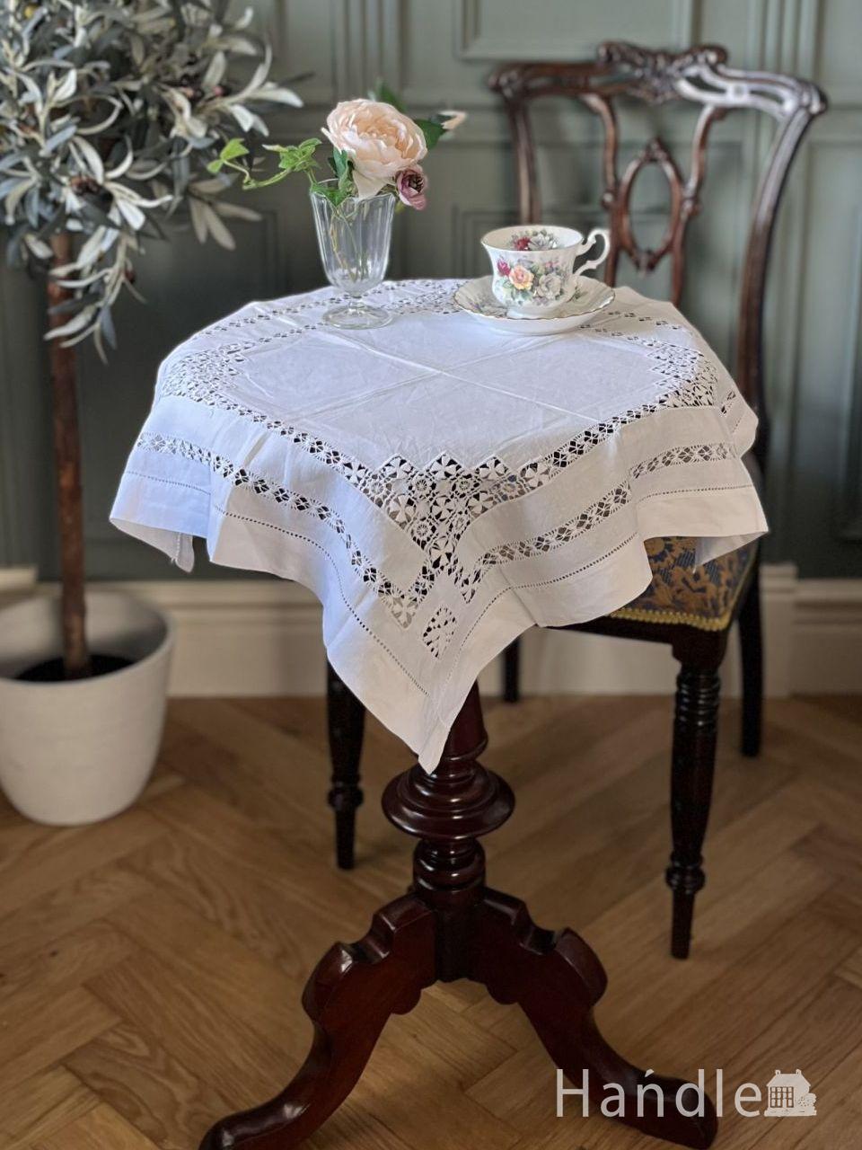 フランス アンティーク ヴィンテージ テーブルクロス 手刺繍 【公式通販】