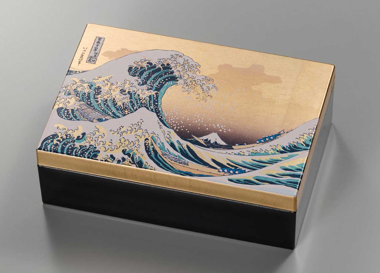 葛飾北斎 神奈川沖浪裏 木版画順序摺 完品 解説書・保存ケース付き