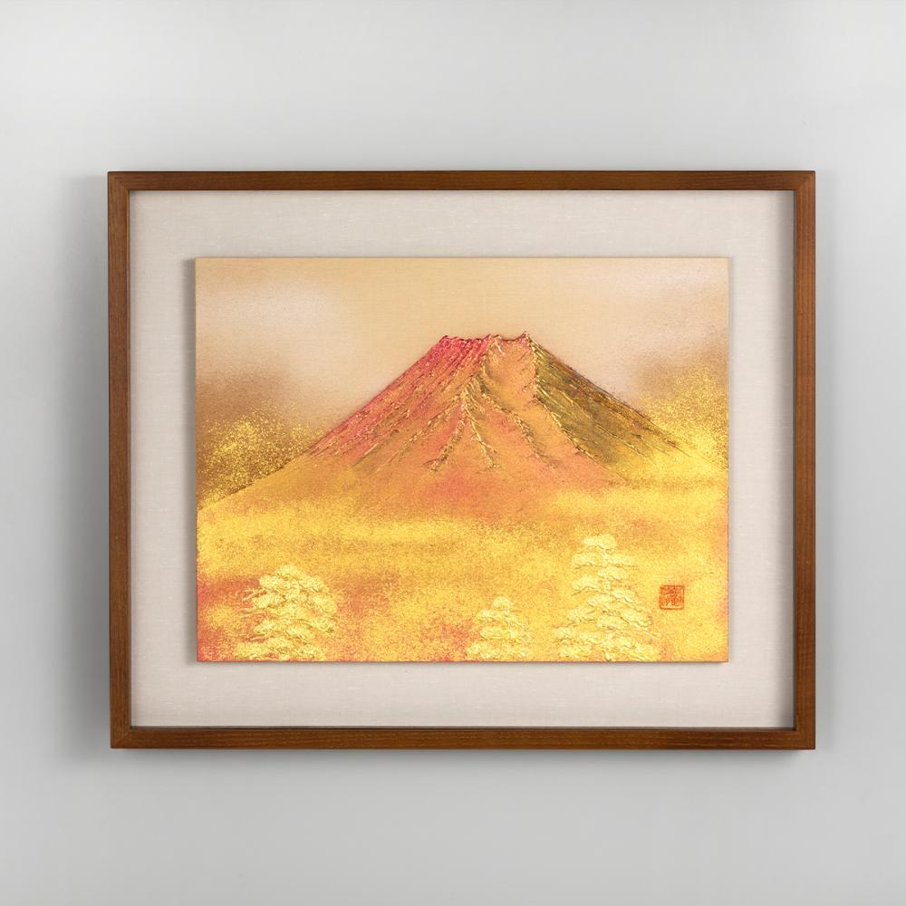富士山 日本画 金色フレーム 【公式通販】