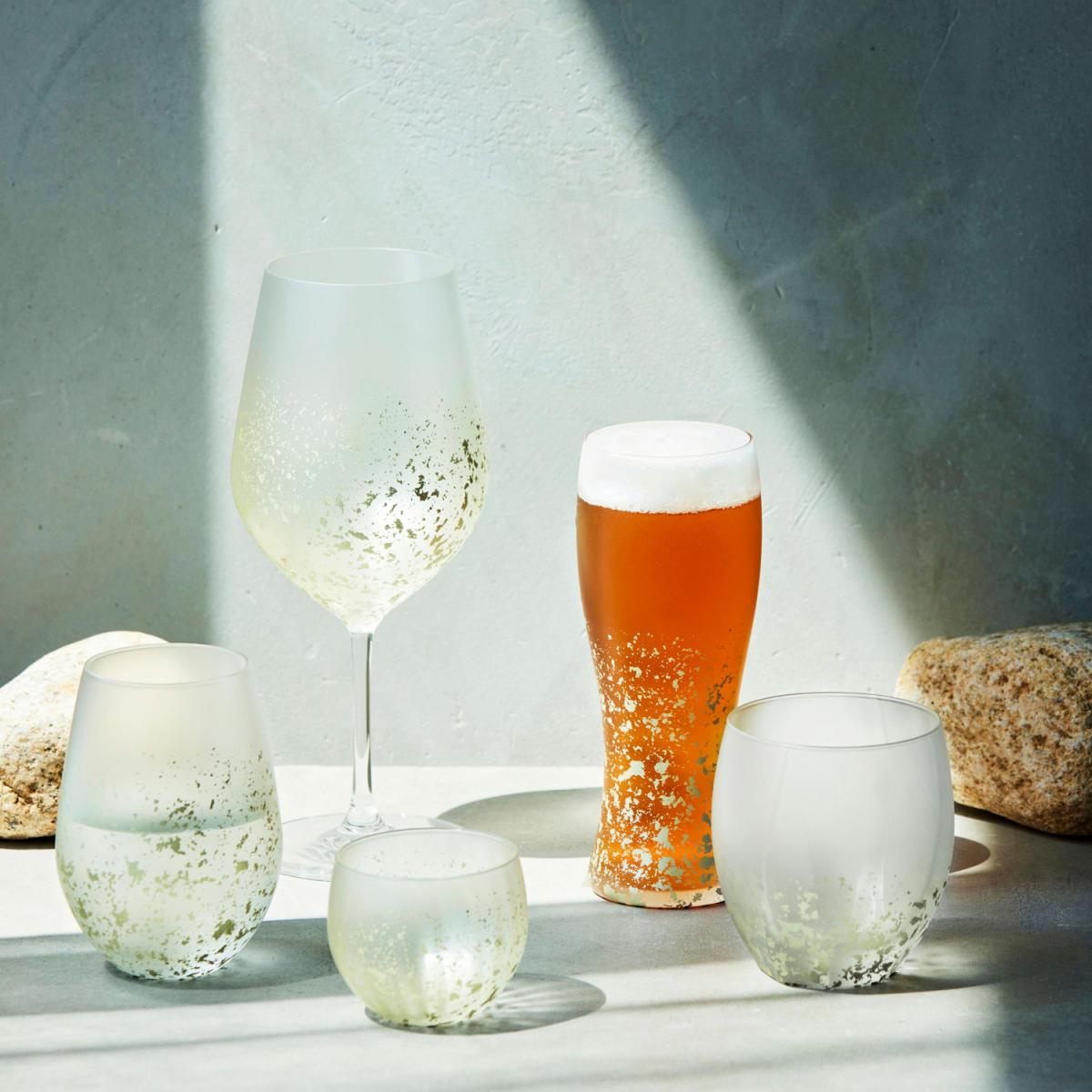 純銀 / ガラス】フローラルレリーフのワイングラスコースター 8枚