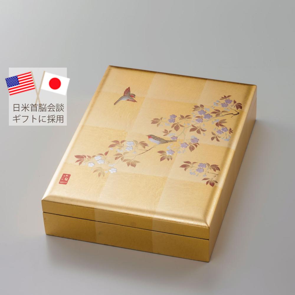箔一 hakuichi 金箔 金沢箔 金沢 工芸品 花見鳥 小箱