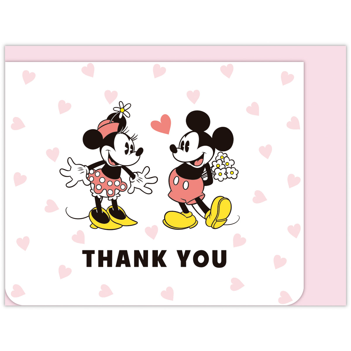 ミニカード ディズニー ミッキー＆ミニー ハート【ありがとう／立体