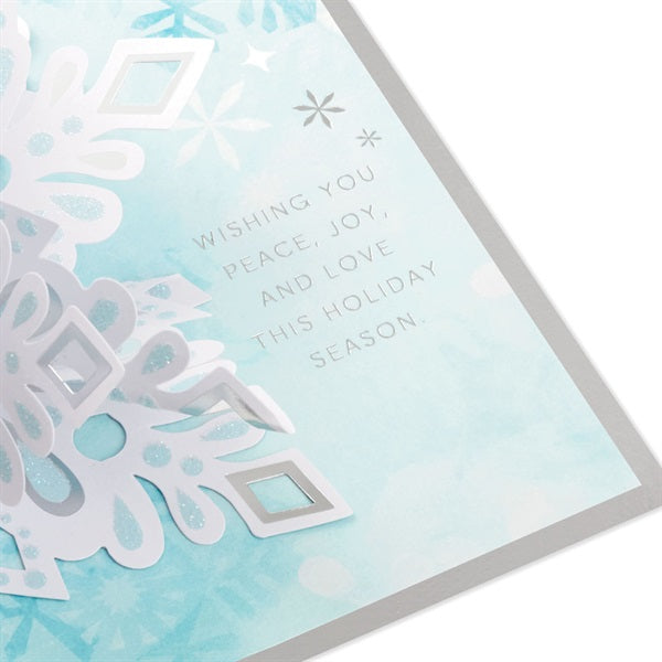雪の結晶 3D Pop-up Holiday Season Card【輸入クリスマスカード