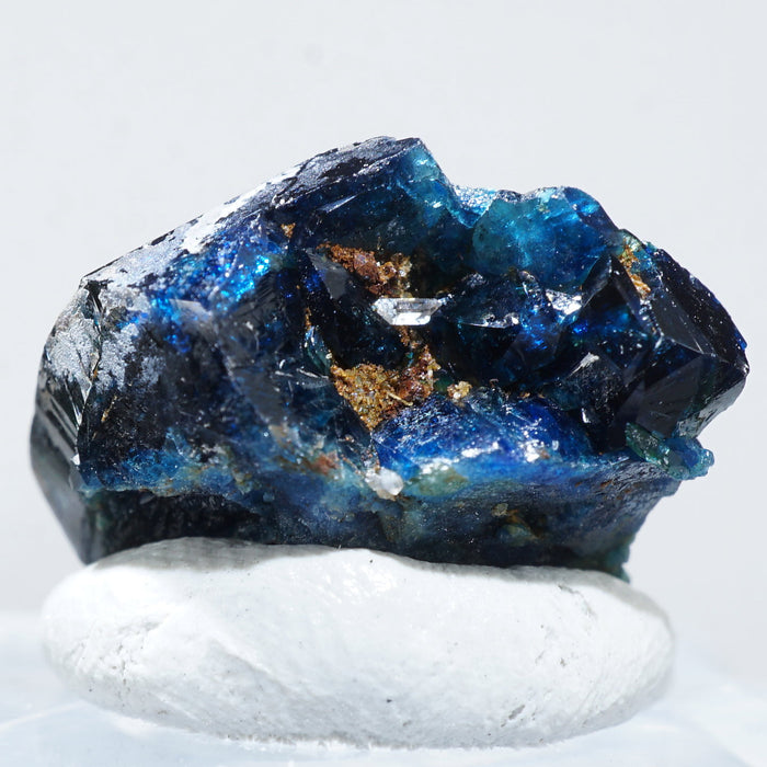 16g】中国ヤオガンシャン産 クリアブルーフローライト 煙水晶共生 鉱物