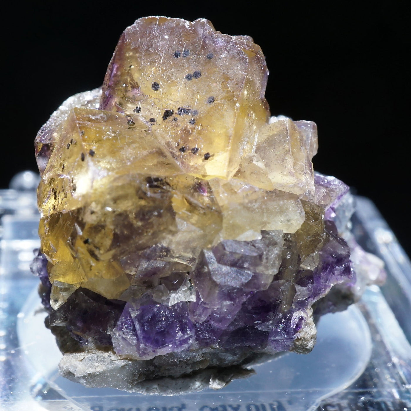 348 ブルーゾーニング×イエロー フローライト ドイツ産 348 ブルー