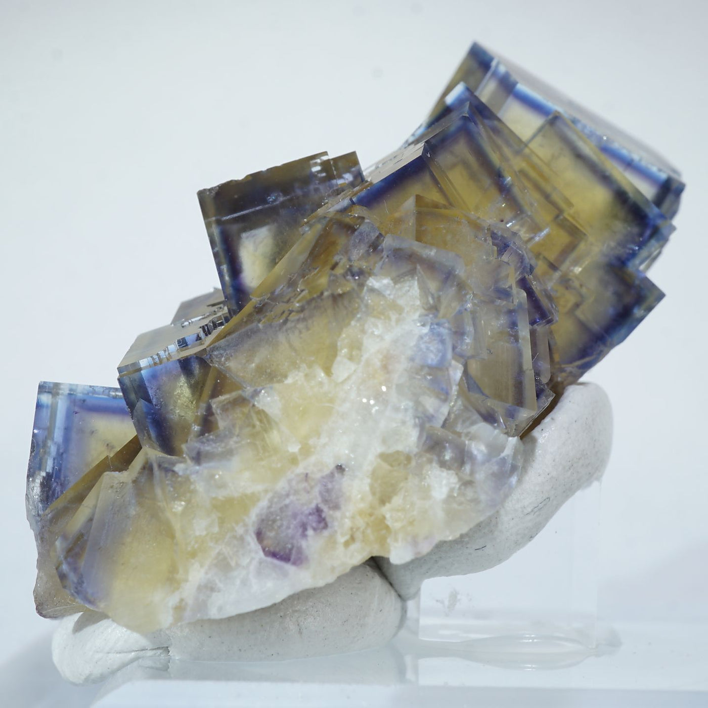 フランス産 蛍石 La Barre mine産 フローライト トリカラー 原石