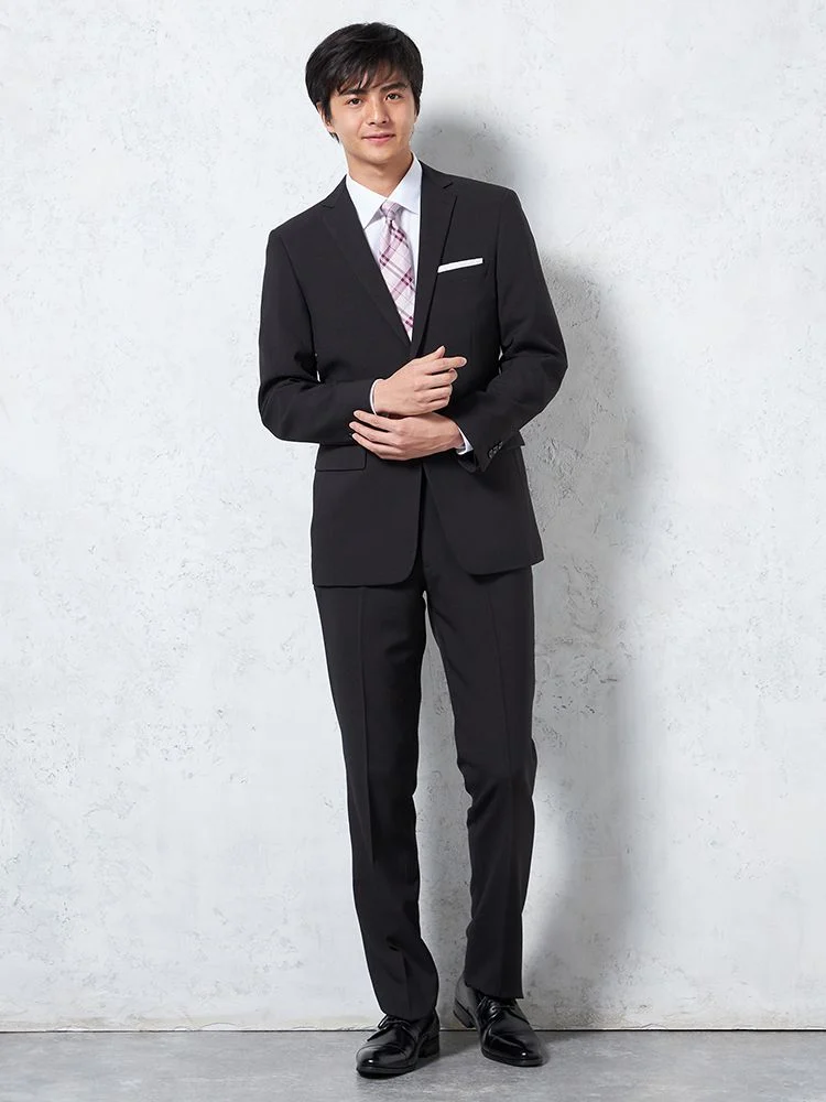 パンツウォッシャブル】スーツ 黒無地 Pinky Wolman 通年 A1207754711