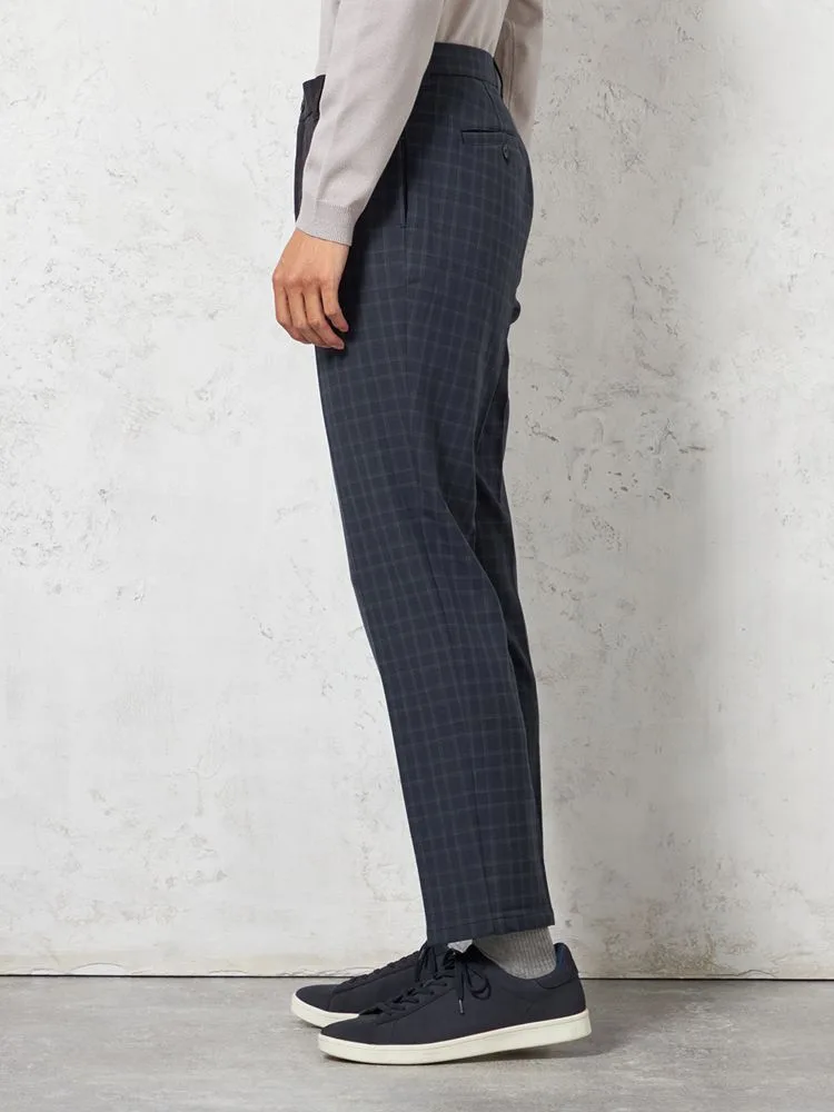 ブラック 【ウォッシャブル】裏起毛 スリムシルエット ストレッチ