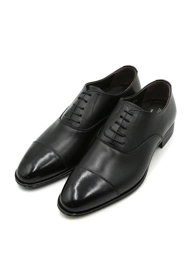 ブラック 【日本製】シューズ ストレートチップ 内羽根 ビジネス