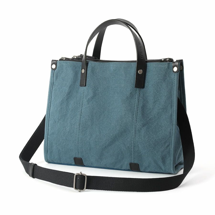 公式】 DOUBLES 2wayトートショルダー 国産帆布10号×牛革 BQZ-7438