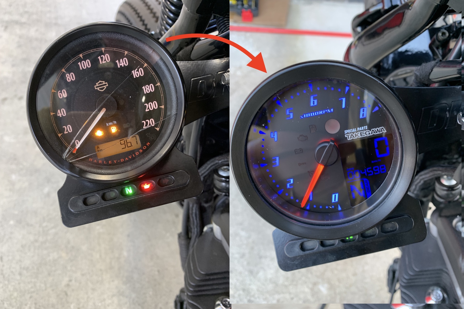 マルチメーターに交換 | スポーツスターアイアンのある生活