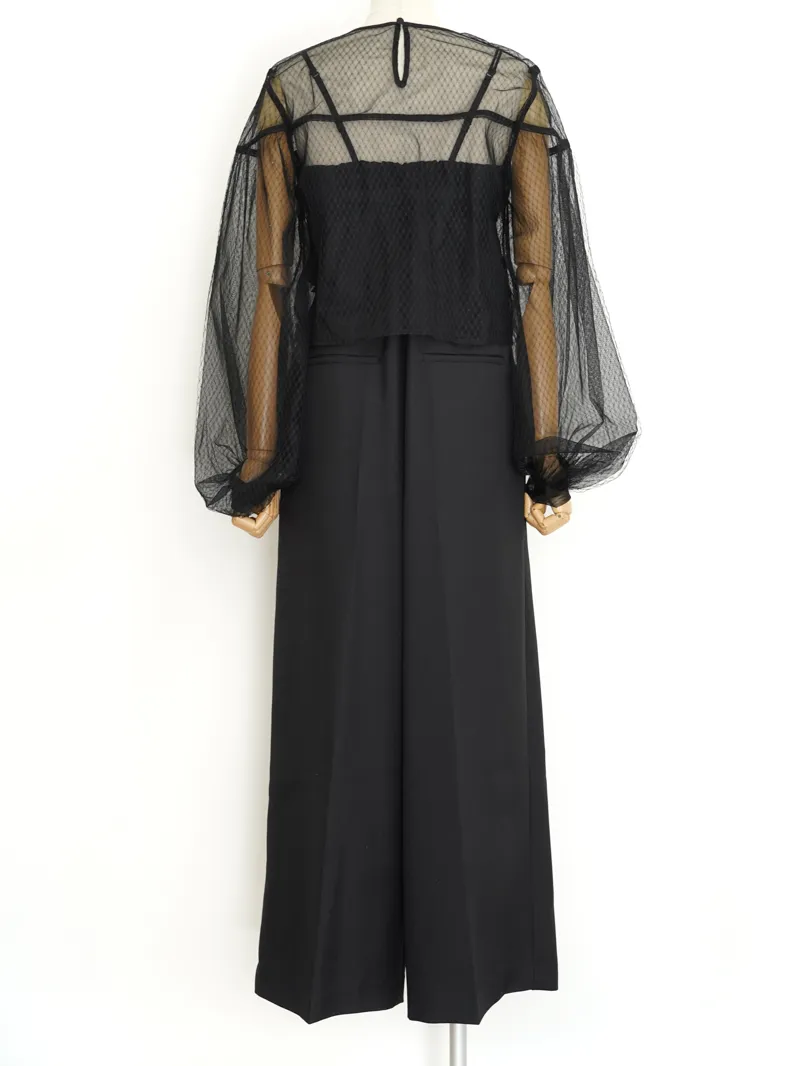 Ameri VINTAGE（アメリ ヴィンテージ）NET TULLE TOP LAYERED ROMPERS