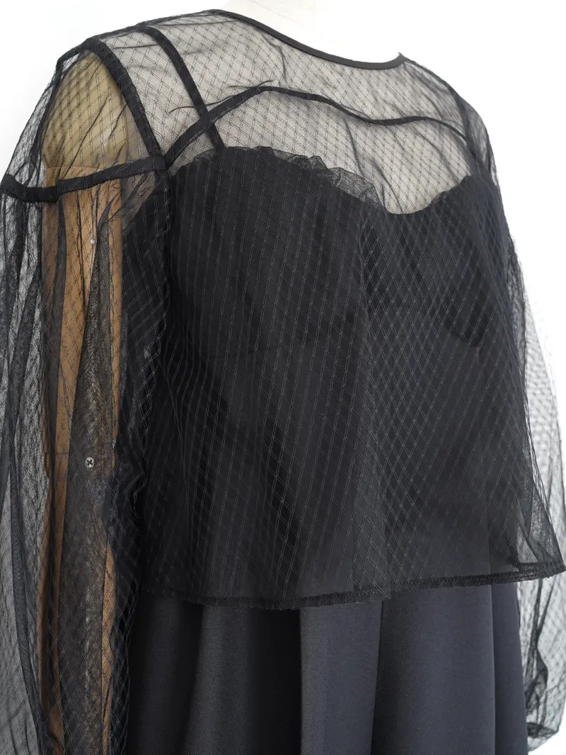 Ameri VINTAGE（アメリ ヴィンテージ）NET TULLE TOP LAYERED ROMPERS