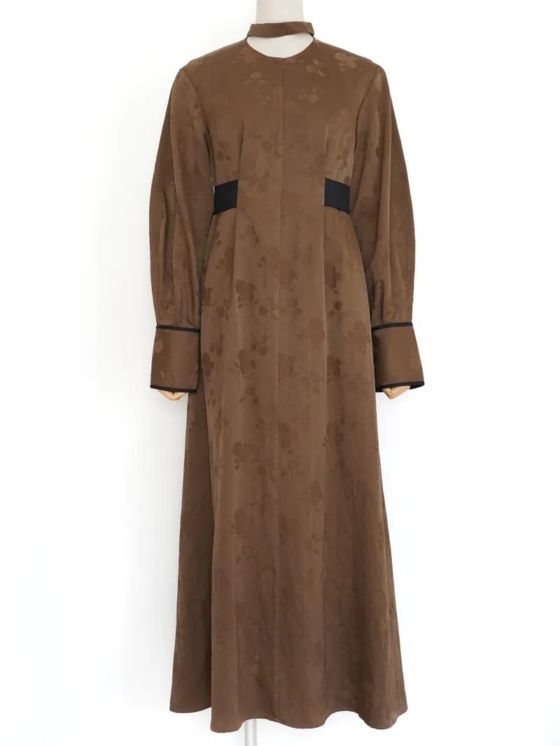 CLANE（クラネ）VINTAGE FLOWER SATIN DRESS（ブラウン/1） | ブランド