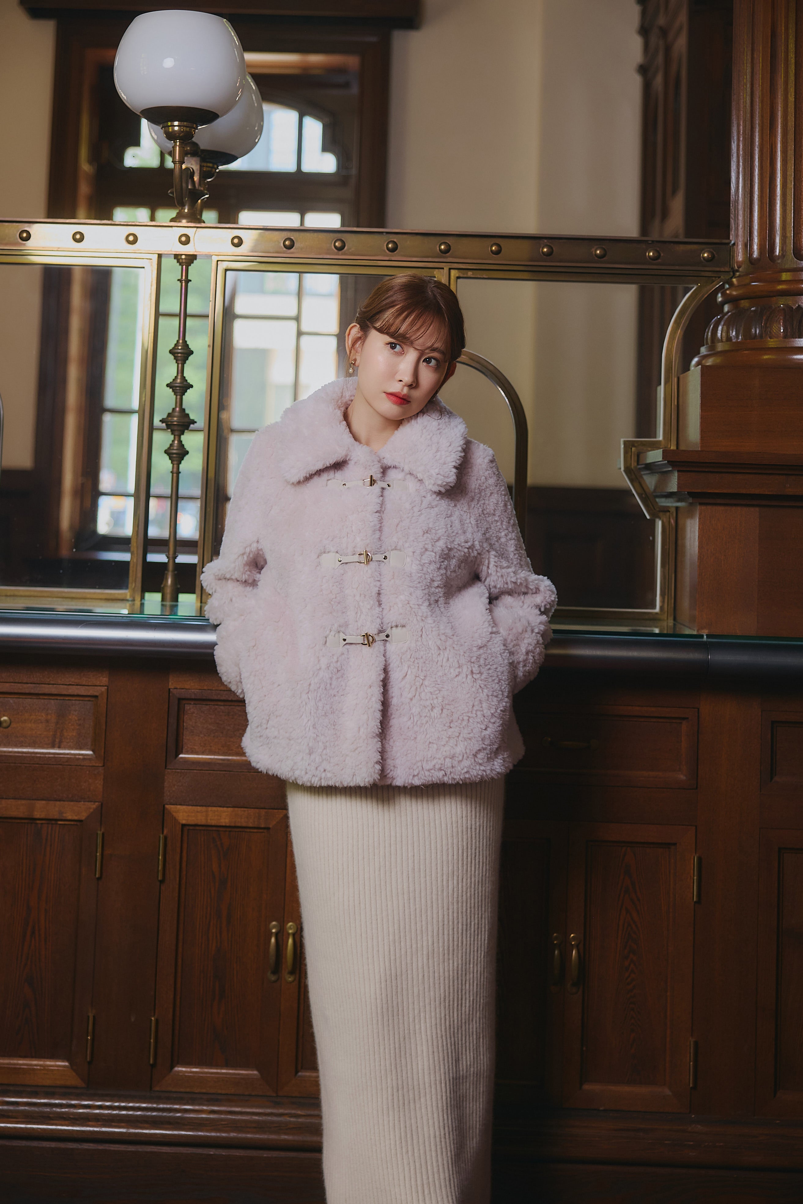 herlipto Odette Wool-Blend Coat S pink オンライン ショップ