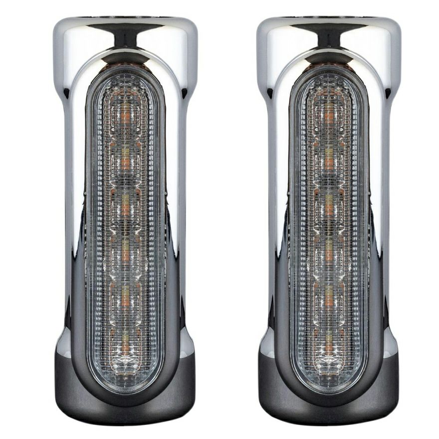 ホグワークス エンジンガード用LEDライト クローム |ハーレーパーツ