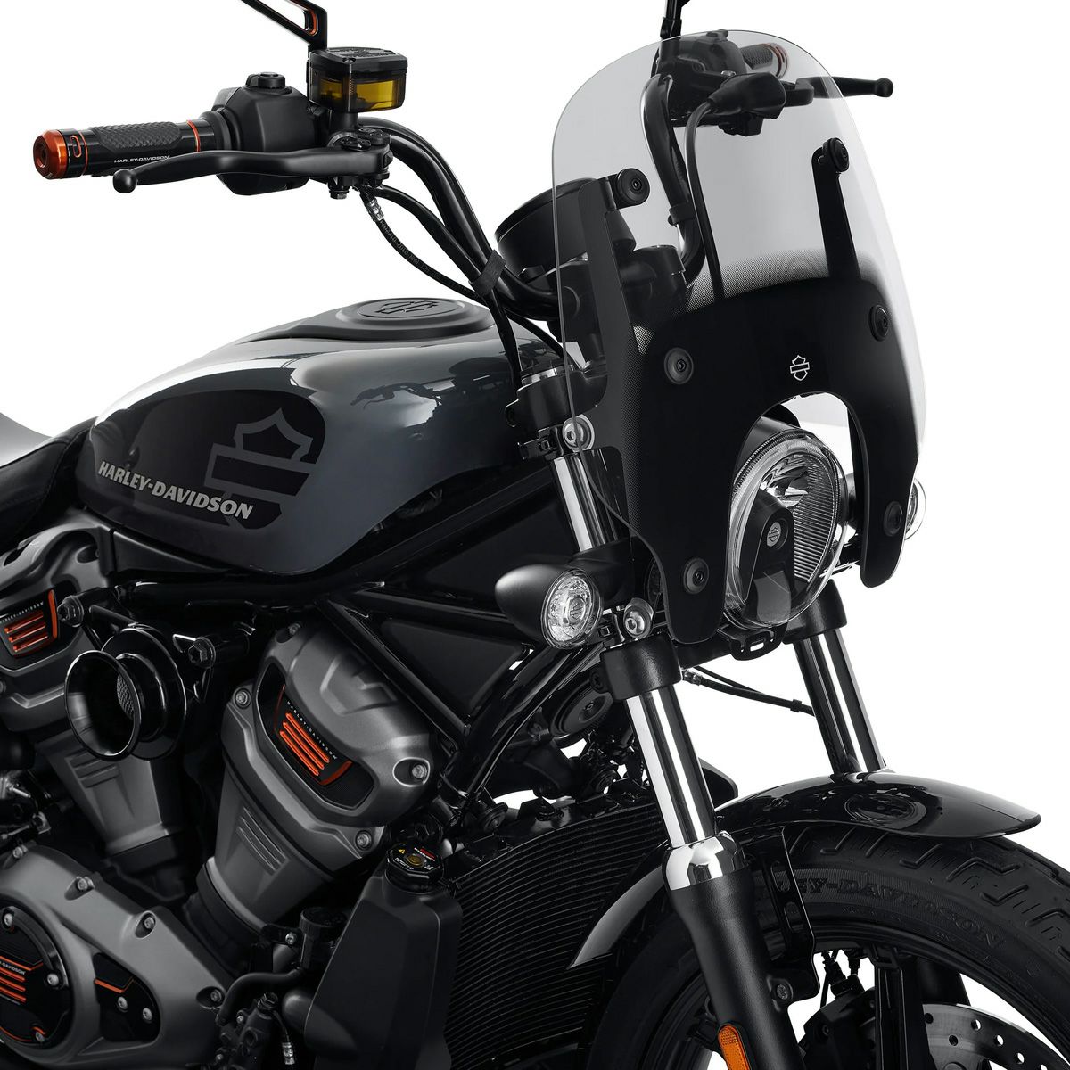 69793-07】ハーレー純正 ヘッドライトSkull Headlamp Visor／EVOダイナ