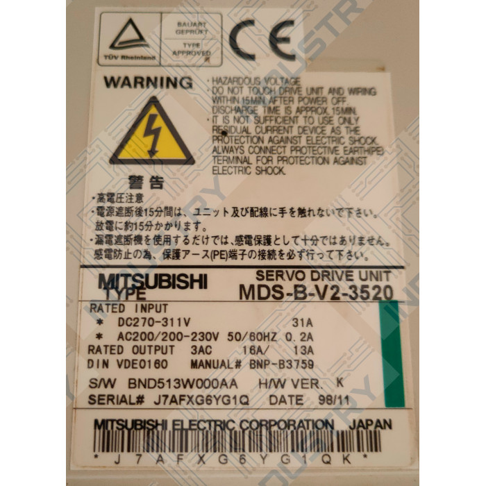 三菱電機 MDS-B-V2-3520 SERVO DRIVE 動作保証 三菱電機 MDS-B-V2-3520