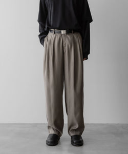 ssstein / シュタイン】CUPRO TWILL WIDE EASY TROUSERS - TAUPE