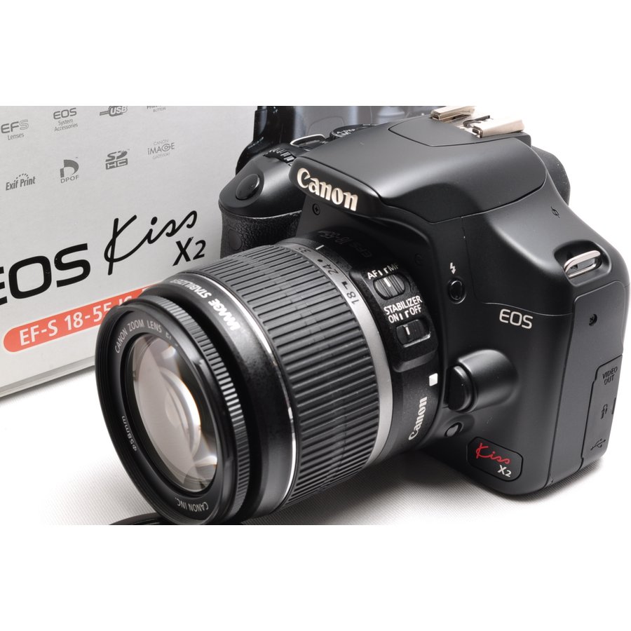 Canon EOS kiss X2 一眼レフカメラ + 付属品 CANON EOS Kiss X2 レンズ