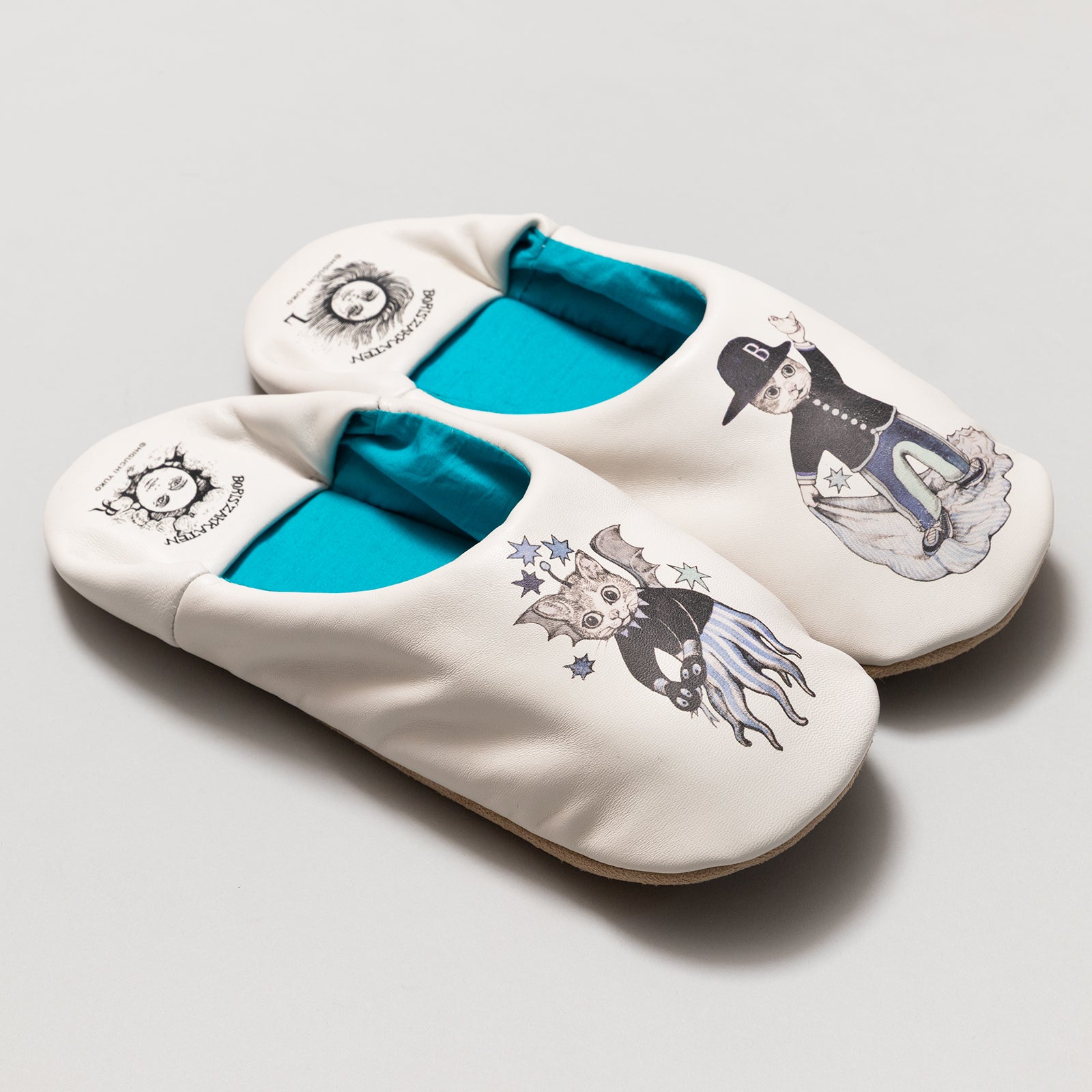 ルームシューズ BLUE BORIS&666 – ボリス雑貨店