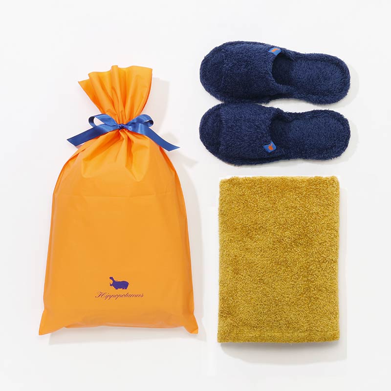 ギフト – ルームシューズ×1 / ミニバスタオル×1｜Hippopotamus