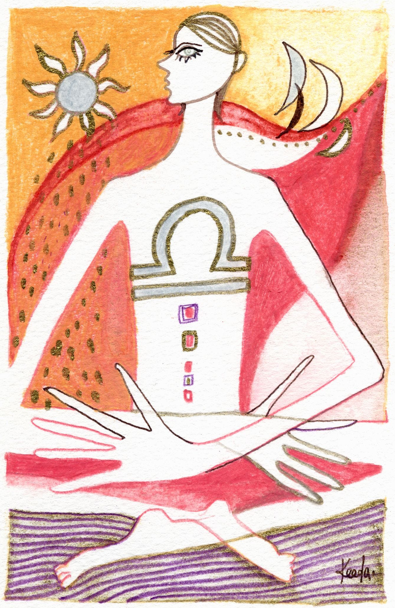 保証書付】KAGAYA ライブラ(天秤座) の絵画になります KAGAYA(カガヤ