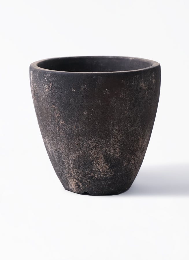 鉢カバー フリットエッグ 6号鉢用 アンティークブラック #GREENPOT EB