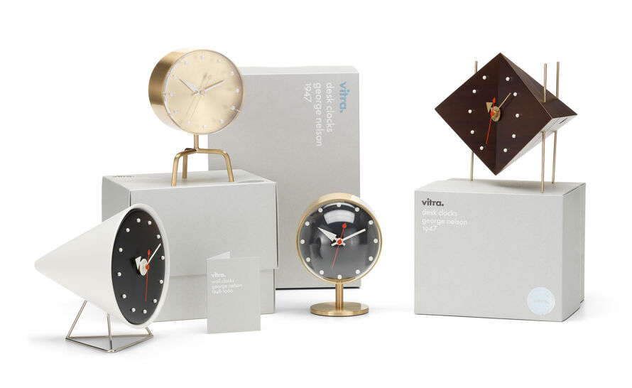 George Nelson Tripod Desk Clock by Vitra | hive