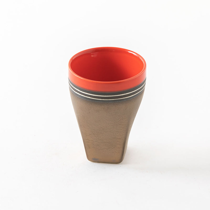 珉平焼 瑠璃釉 ぐい呑み 酒器 盃 古道具 アンティーク 珉平焼 瑠璃釉