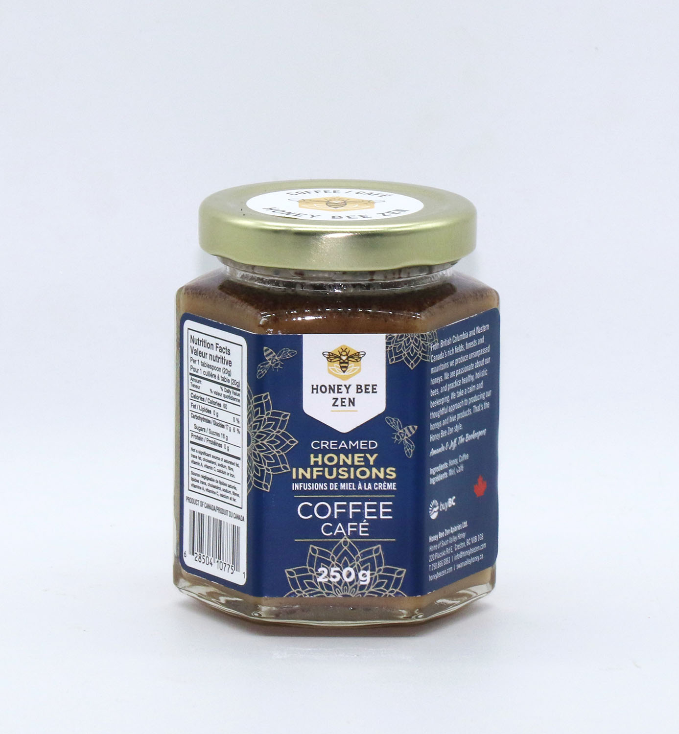 Coffee Infused Creamed Honey - Honey Bee Zen