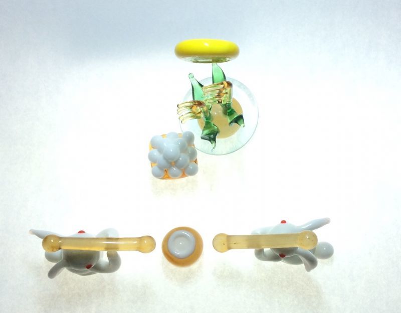 お月見セット 干支 ガラス細工 雑貨 置物 - 江の島ガラスHOOK