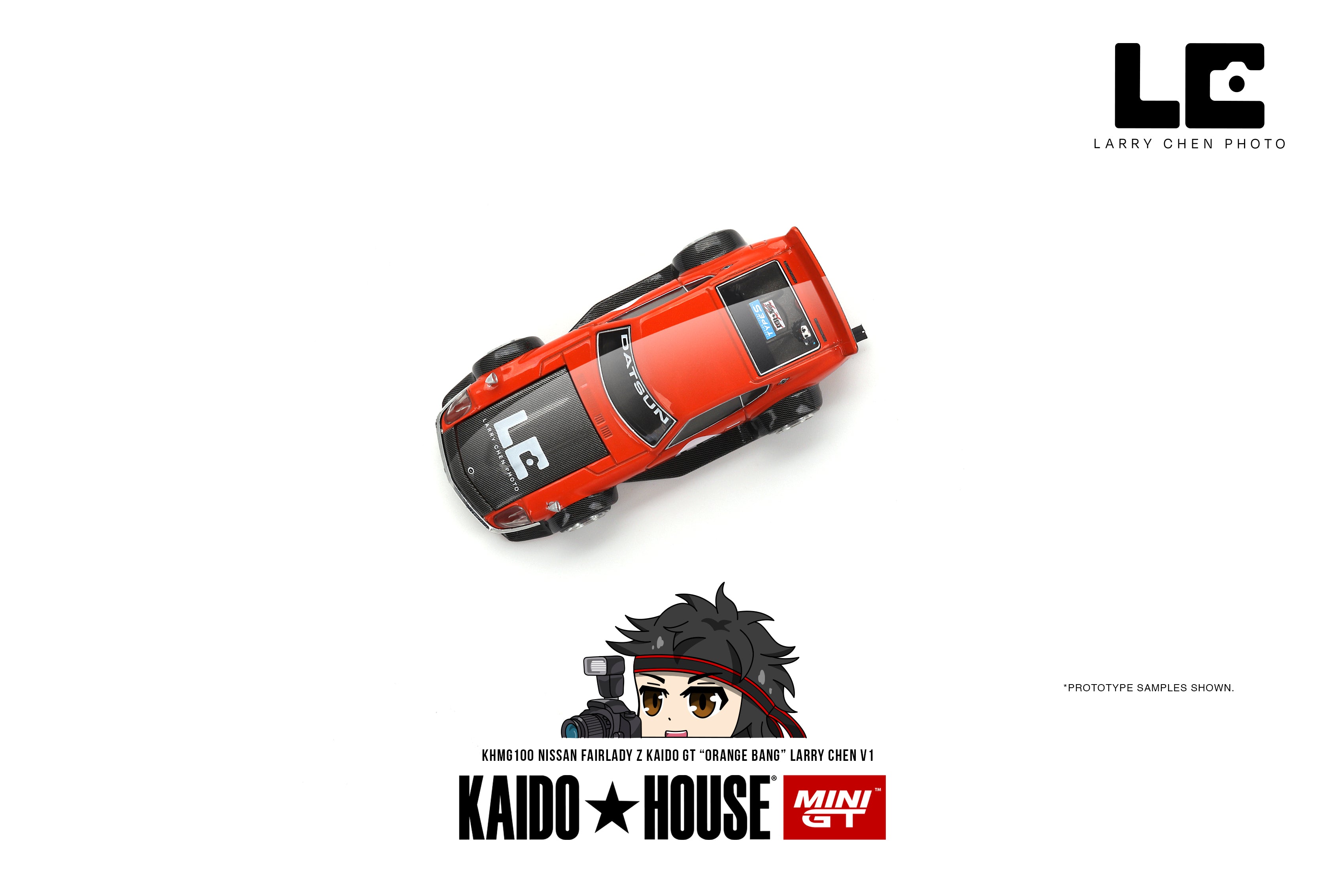 Kaido + MINIGT 1:64 Nissan Fairlady Z Kaido GT 'ORANGE BANG' Larry