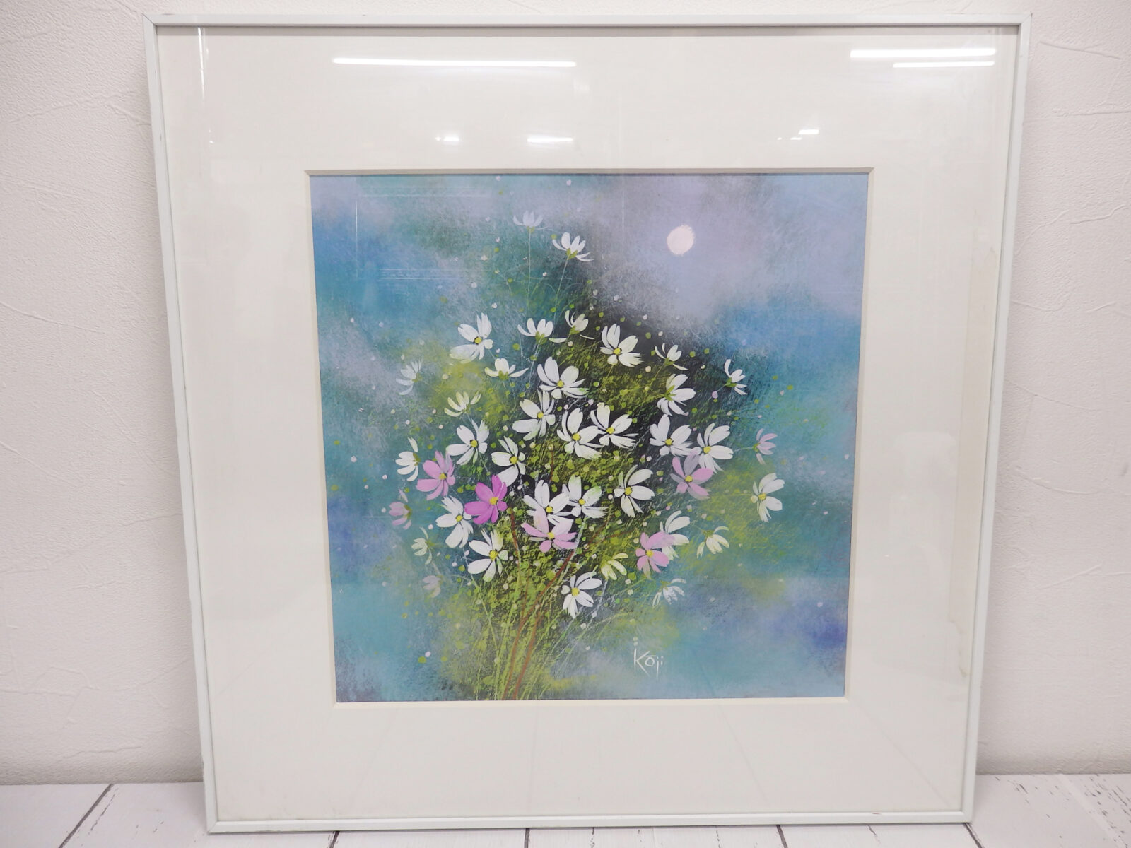 寺島龍一 直筆サイン『女性』ペーパーにパステル画 10号 0313B 寺島