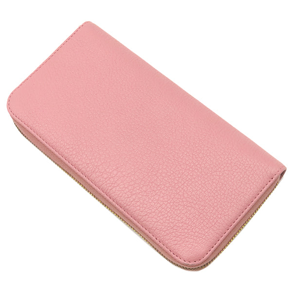 ミュウミュウ 折り財布 ロゴプレート リボン バイカラー レザー